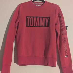 Pink Tommy Hilfiger crewneck sweatshirt
